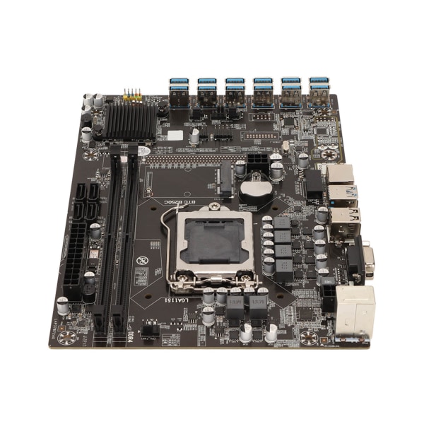 TIMH Mining Mainboard 12 USB3.0 til PCIE-porter LGA1151-grensesnitt Dual Channel 2 DDR4 DIMM 4Pin 24Pin PC-hovedkort