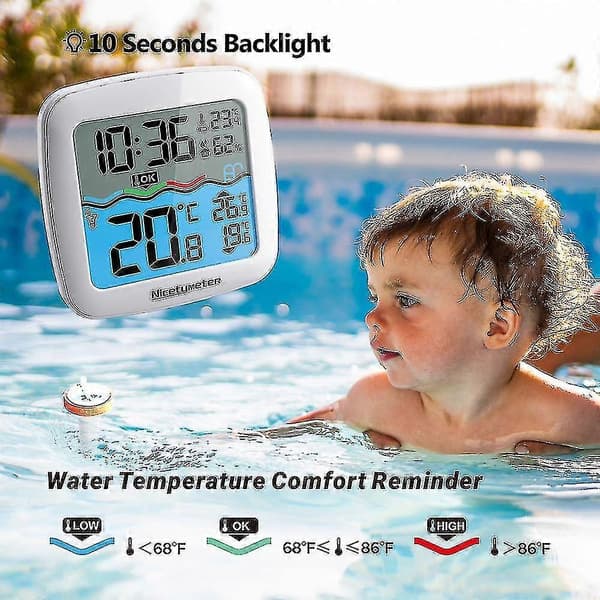Vandtæt swimmingpooltermometer 3 kanaler trådløs forbindelse LCD digitalt termometersæt Czech Republic