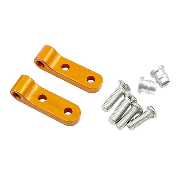 2x bakre støtdemperfester passer Kompatibel med WPL D12 D42 1/10 lastebil bil DIY deler gull 3 Pcs