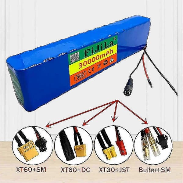 36v 30ah Høyeffekts 10s3p Li-ion Multi Plug Batteripakke 350w 500w Multifunksjon Js2025- XT60-DC
