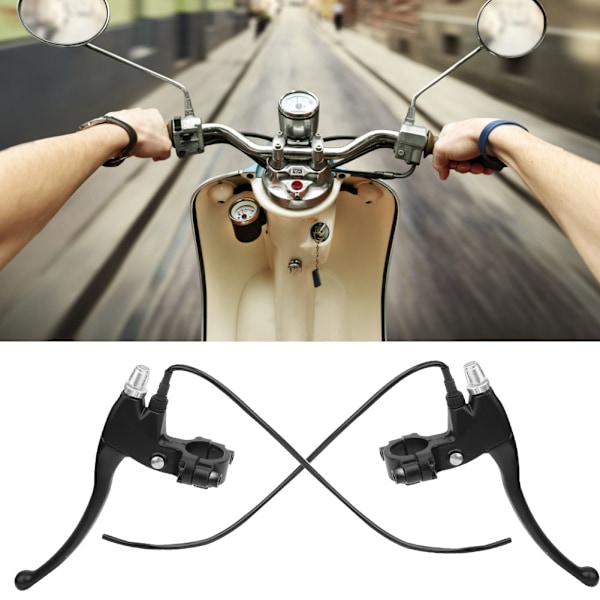 1 Par Elcykel E-cykel Bakbroms Spak Handtag Grepp Montering (Svart)