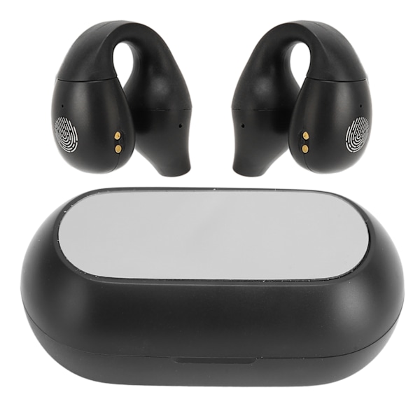 Bluetooth 5.3 -nappikuulokkeet HiFi-korvakoukulla, Bluetooth-kuulokkeet digitaalinäytöllä työhön ja urheiluun