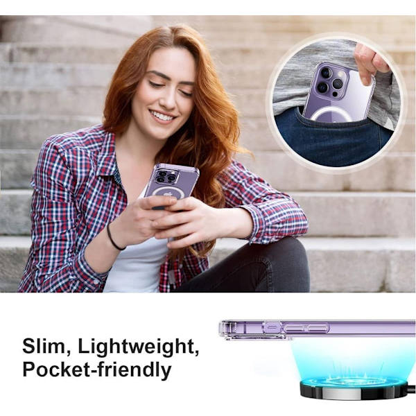【BEMS】BOOM Compatible with iPhone 14 Pro Max Case Magsafe - Transparent Transparent 52
