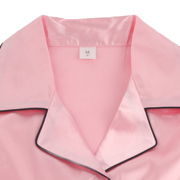 BEMSYM-Pyjamas i kunstsilke Langærmet fritidstøj Pure Pink Størrelse M pink M