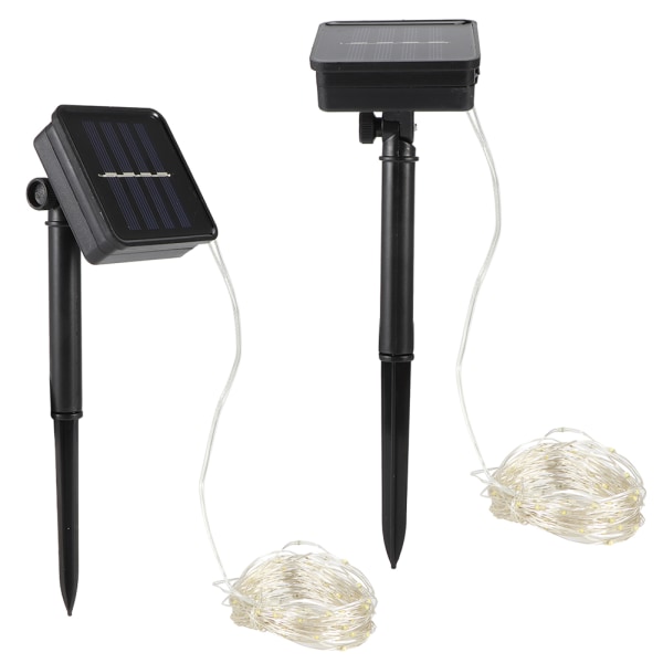 10m 100LED Solar Kobbertråd String Lys Hage Dekorasjon Lampe String Varmt Lys/