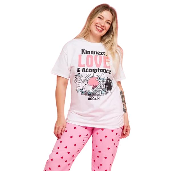 Mumin Unisex Vuxen Vänlighet Kärlek Och Acceptans T-shirt M Vit Vit/Off White White/Off White M