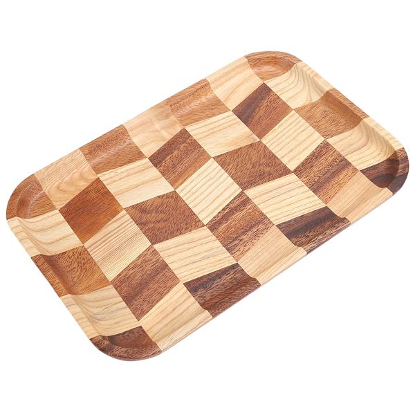 Japansk Træ Sushi Serveringsbakke - Stilfuldt Servicetøj til Hjemmet og Restaurantbrug (30x20cm)
