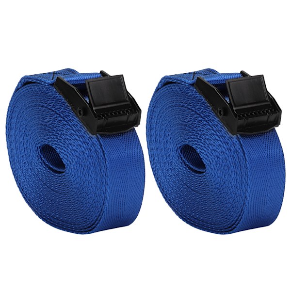 2Pcs Lashing Straps Navy Blue Heavy Duty Tie Down Strapping Bands with Zinc Alloy Buckles5 Meters