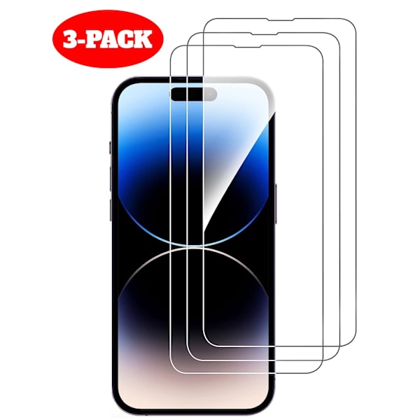 【BEMS】3pcs Tempered Glass Compatible with iPhone 14 Plus - Screen Protector Transparent 50