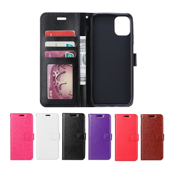 【BEMS】Compatible with iPhone 12 / 12 Pro - Wallet Case - Red Red Red Röd