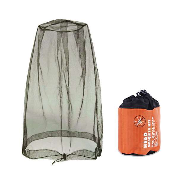 Mygghatt med Nät Anti-Damm Insektsäker Nylon Utomhus Fiskehatt 54 X 48cm Armégrön