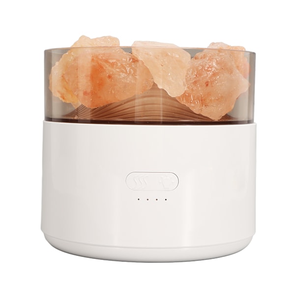 Aroma Lampe Luftfugtighedsmåler Farverig Komfortabel Multifunktionel Krystalsalt Lys Diffuser DC5V 200ML til Hjem Hvid