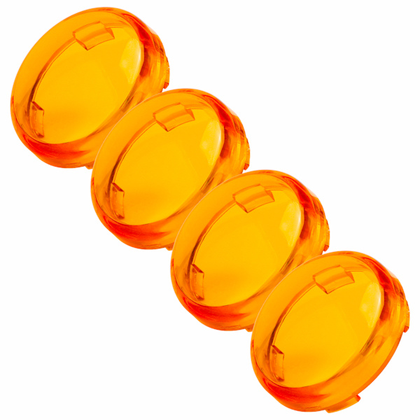 4 stk 6 cm/2,36 tommer Motorsykkel Blinklys Lys Linsebeskyttelse ABS Universal Motorsykkel Tilbehør Gul