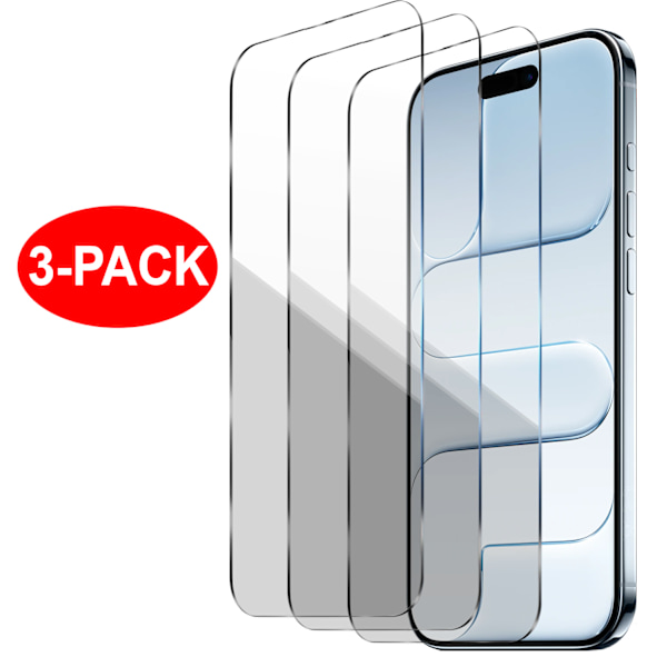 【BEMS】3-Pack - Compatible with iPhone 17 Pro - Tempered Glass Screen Protector Transparent