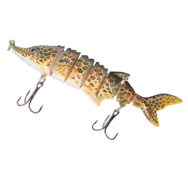 11cm Plast Fiskebete Artificiell Multisektion Sjunkande Wobbler Krokar Utrustning (JM040-5)