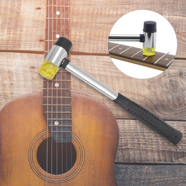 Guitar Fret Hammer liukumista estävä monitoiminen kaksipäinen kumi, muovinen tee-se-itse-käsityökalu//+
