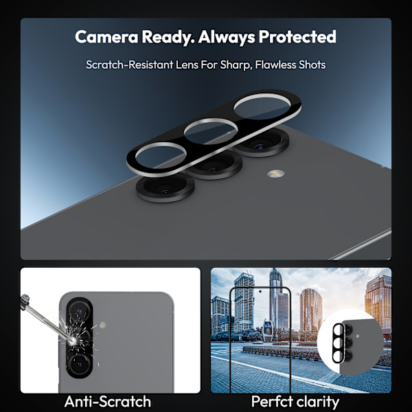 2-Pack Compatible with Samsung S25 Privacy Screen Protector & 1-Pack Lens Protector - Tempered Glass | [Automatic Installation] - Bubble-Free