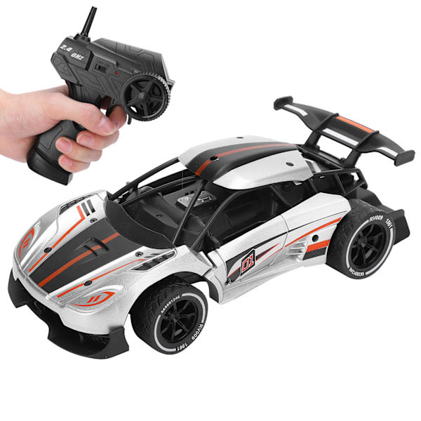 1/16 2.4G Alloy Nopea Drifting Langaton Leikkiauto Kilpa-auto 8003silver