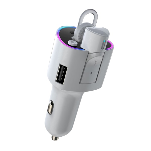 Trådlöst Bluetooth-headset brusreducerande Klart ljud Stabil anslutning Lättviktshörlurar Bluetooth-hörlurar för bil Vit