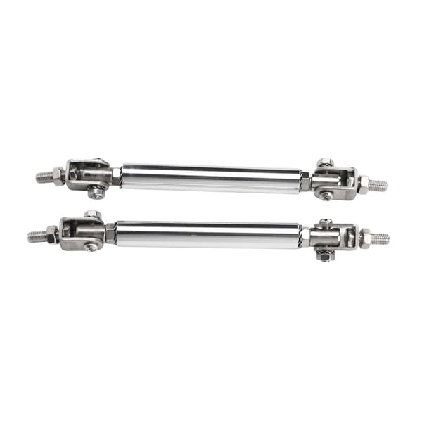 【BEMS】2 st Splitter Strut Stavar 7,5cm Justerbar Bumper Protector Lip Rod Splitter Silver Universal Kompatibel med Bil
