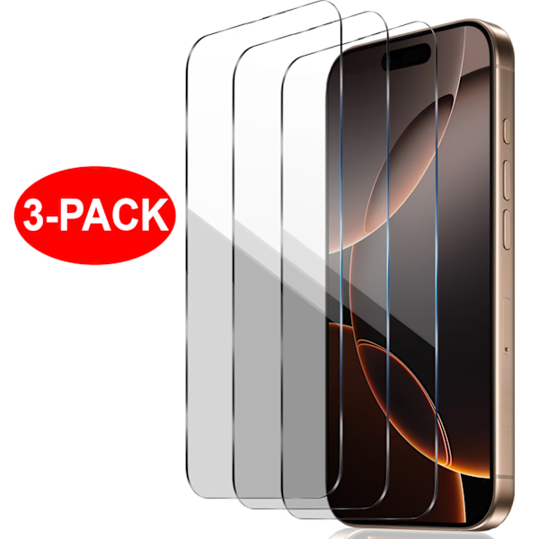 【BEMS】3-Pack - Compatible with iPhone 16 Pro Max Tempered Glass Screen Protector Transparent