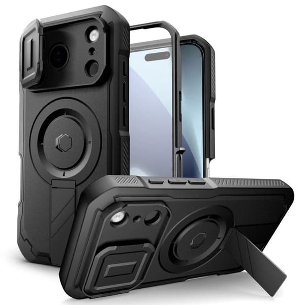 Tech-Protect Kevlar MagSafe Cover Kompatibel med iPhone 17 Pro Sort