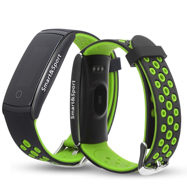 AD22 Smart Fitness Armbånd - Vandafvisende, Sort Grøn