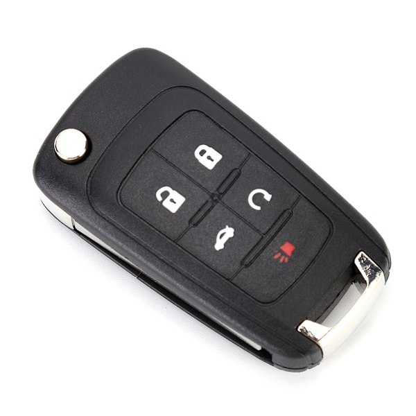 5-knapps Flip Key Fob-etui, dekselutskifting for Chevrolet Camaro 2010-2013