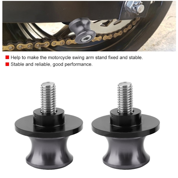 2 kpl 6 mm moottoripyörän CNC takatelineen heilahdusvarren liukusäätimet telineen heilahdusvarren bobbinit (titaani)