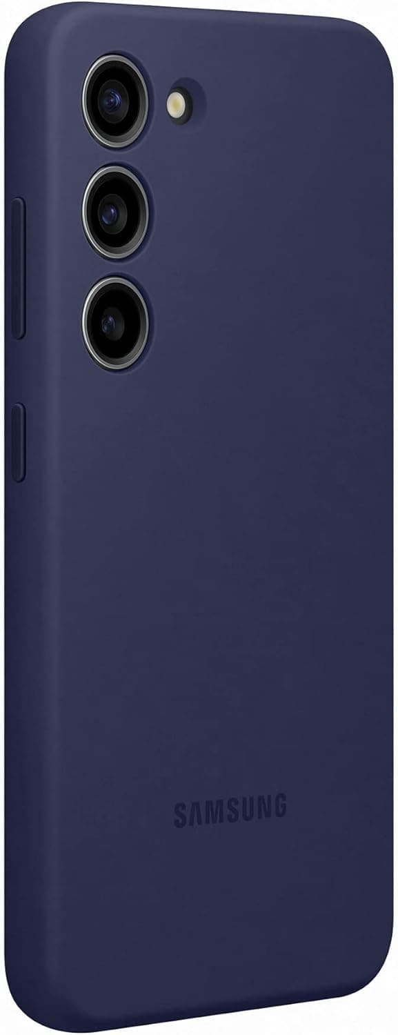 Suitable for Kompatibel med Samsung Galaxy S23+ silicone case, comfortable feel, anti-fall, navy blue Dark blue Dark blue S23+