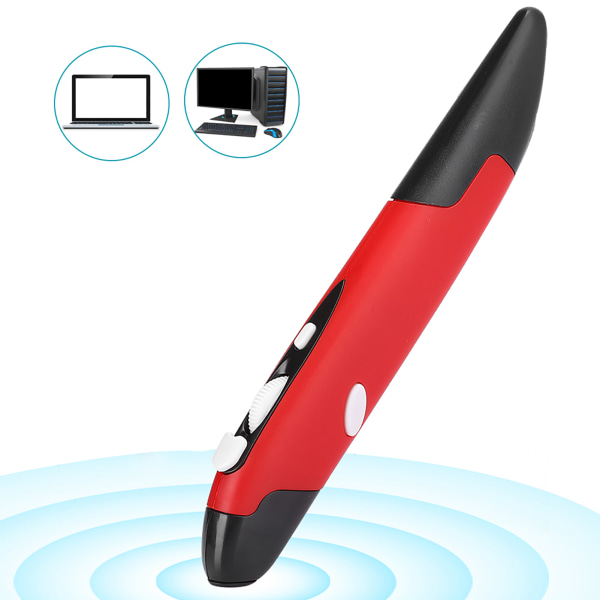 USB tietokone Stylus PC-osat Langaton 2.4G hiirikynätyyppi Henkilökohtainen Innovatiivinen pystysuuntainen (punainen PR-03)++