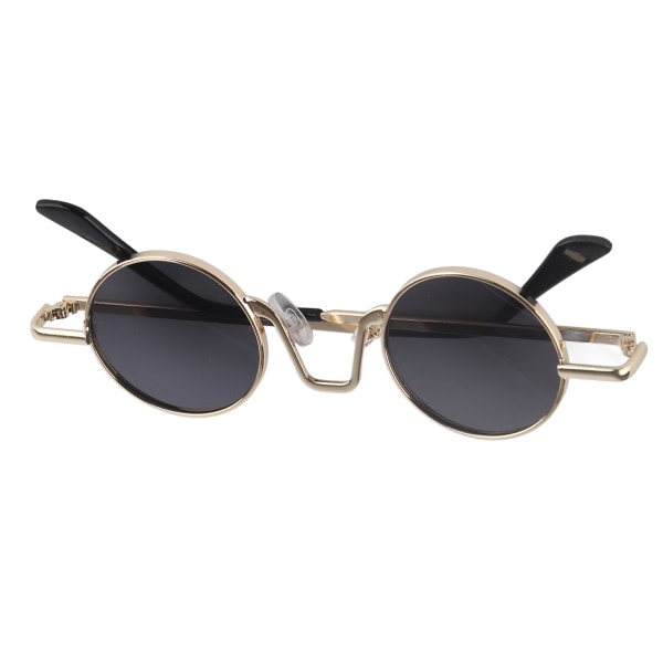 Retro Trend solbriller med runde rim-+