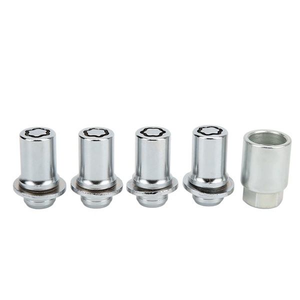 5 st/set Nickel krom hjullåssats Däck Stöldskyddsdesign Fordonsdelar 00276-00901