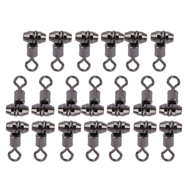 20 st Kopparförstärkt Amerikansk Swivel Hook Växelkoppling Fiskeutrustning Oval Small