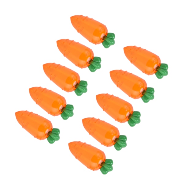 10 ST Morotsformad godislåda Case Behållare för bröllopsfest presentTransparent Orange /