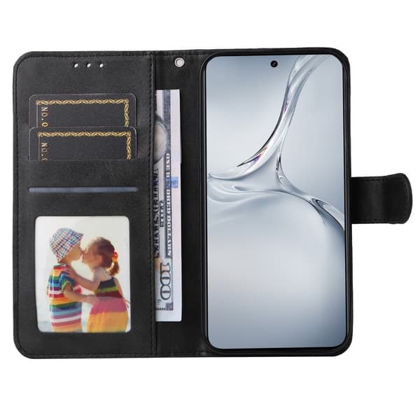 OnePlus Nord CE4 Lite 5G PU Læder Pung Etui Flere Farver Sort Black Svart