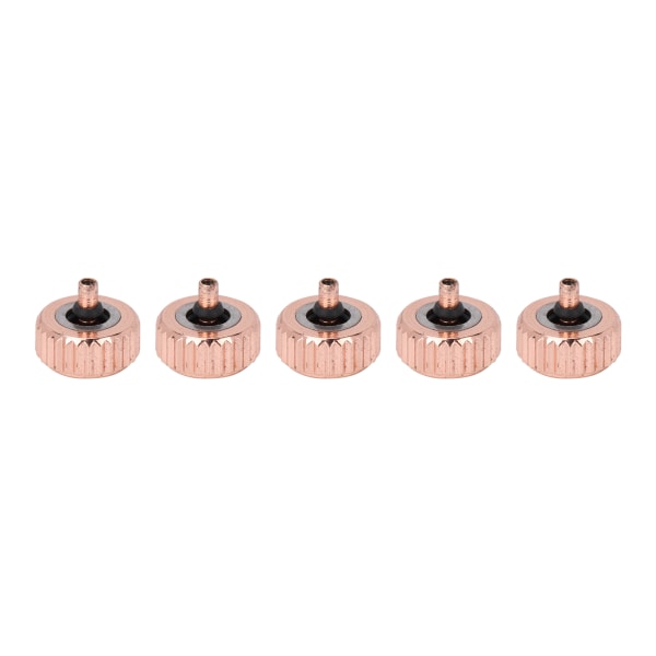 BEMS 5pcs Quartz Mechanical Watch Crown Spare Parts Steel Watch Head Replacement Accessories Rose Gold6.5mm / 0.26in