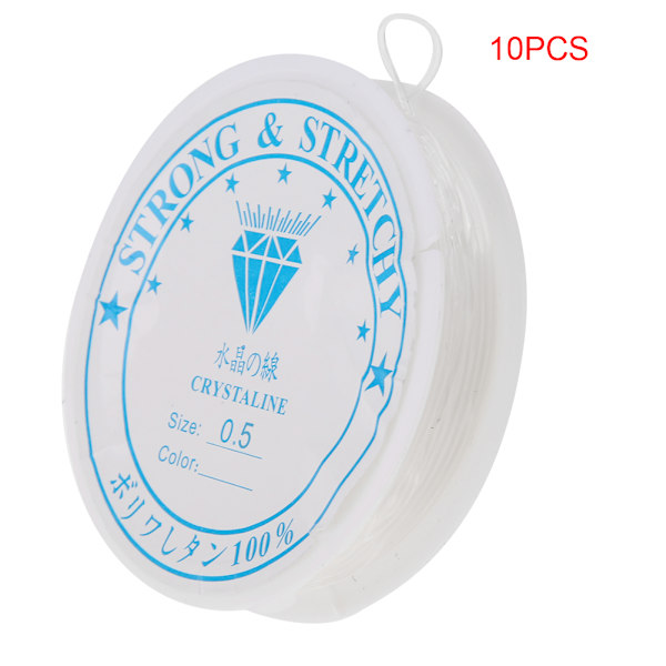 Krystall Elastisk Linje Transparent Perletråd for Smykkeproduksjon (0,5 mm * 18 m)