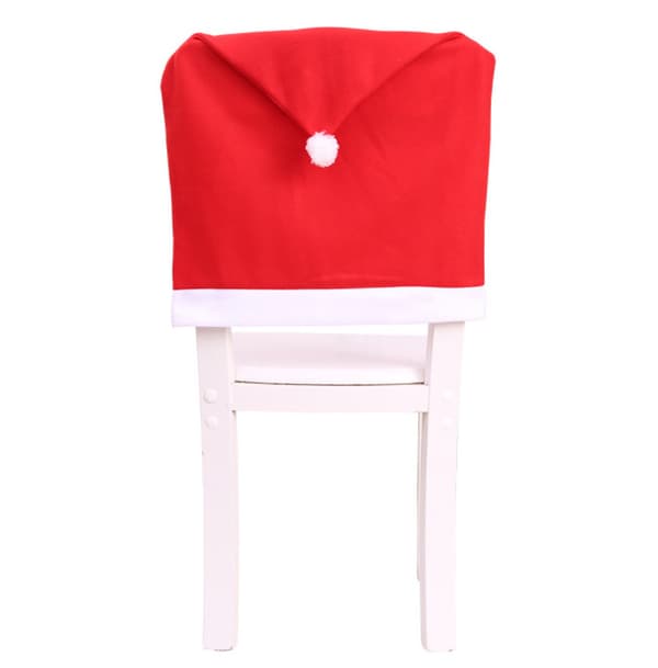 【BEMS】4-pack Red Hat Dining Chair Covers, Christmas Chair Back Covers K