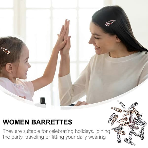 24 stk Kvinner Jenter Mote Leopard Snap Barrettes Hårspenner BB Hårnål Sideklemme[BEMS]