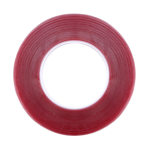 10 m Nail Art Adhesive Kaksipuolinen teippi Punainen kalvo Kirkas teippi kynsien näyttölinssien manikyyrityökalulle++/