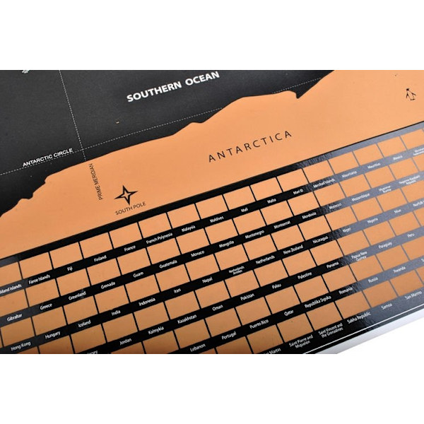 【BEMS】Scratch Map / World Map - 82 x 59 cm 300