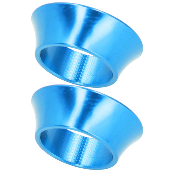 2 stk CNC Aluminium Legering 15mm Sykkel Konisk Skive Sykkel Gaffel Konisk Styre Hoderom Spacer Blå