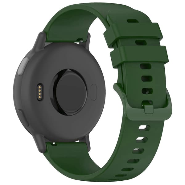 Kompatibel med Garmin vivoactive 5 Silikoneurrem 20mm Quick Release Erstatning Army Green