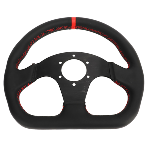 Rattratt D-typ Sport-Ratthjul Svart Ram Läder Universal Passform Drifting Ratthjul Ersättning