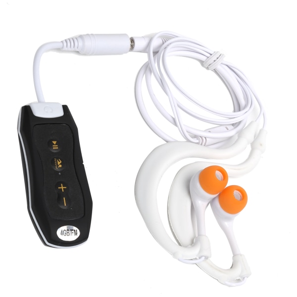 4GB IPX8 vedenpitävä FM-musiikkisoitin Kannettava sukellusurheilu MP3 kuulokkeilla ja Clip++