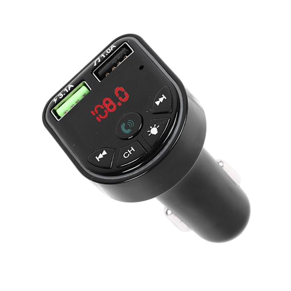 Bluetooth-sändare Inbyggd omgivande ljus Snabbladdning Handsfree-samtal MP3-musikspelare för bilar