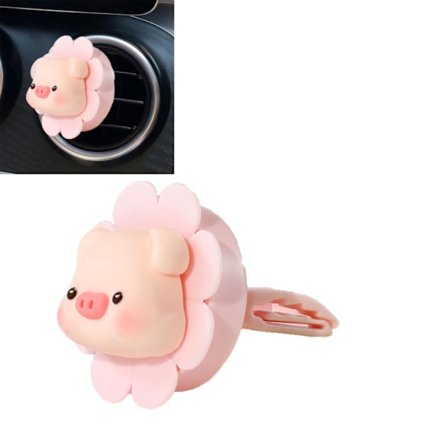 Bil Luftutlopp Vent Doftförfriskare Söt Liten Blomma Rotation Fläkt Bil Vent Clip Doft Diffuser för Bil Interiör Dekoration Gris
