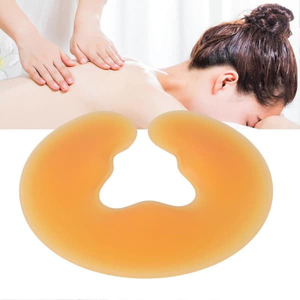 Silikon ansiktsmassagekudde med ergonomiskt US-format stöd för spa-sängar och skönhetssalong