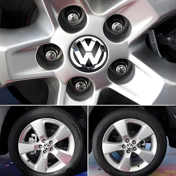 【BEMS】4-pakning Volkswagen Navkapsler – Hjulemblem 56mm Sølv